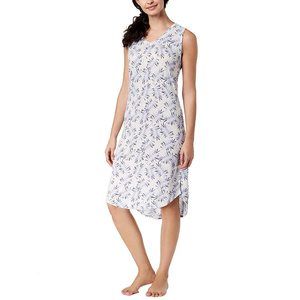 Ande Womens Activewear Whisperluxe High Low Hem Printed Chemise,White,Small